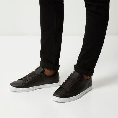 Black lace-up trainers